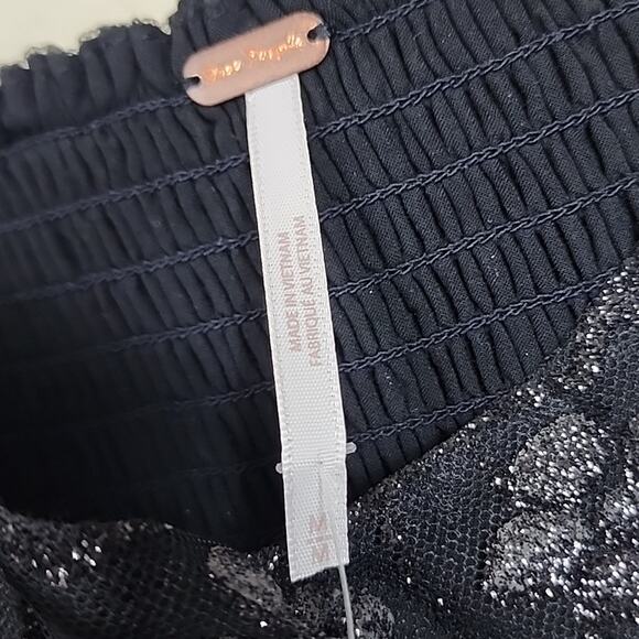 NWT Free People All That Glitters Sparkling Goth Lace Dress - Picture 4 of 9